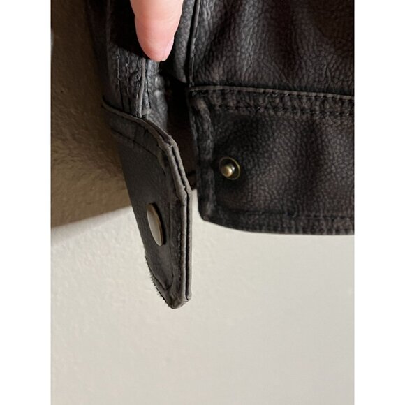 Vintage Brand Leather Men's XL Black Motorcycle Jacket - Picture 12 of 13